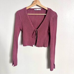 Zara Ribbed Knit Cardigan